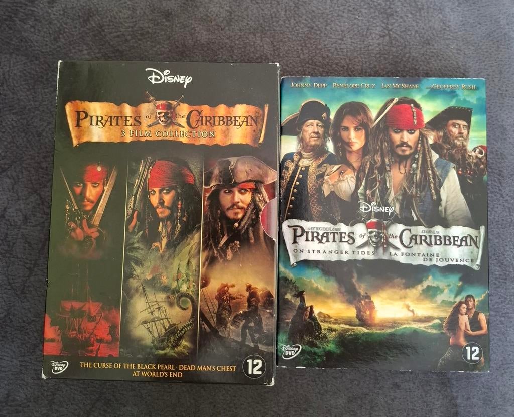 Dvds Pirates off the caribbean 1.2.3.4, Vanaf 12 jaar, Ophalen of Verzenden, Zo goed als nieuw, Actie en Avontuur