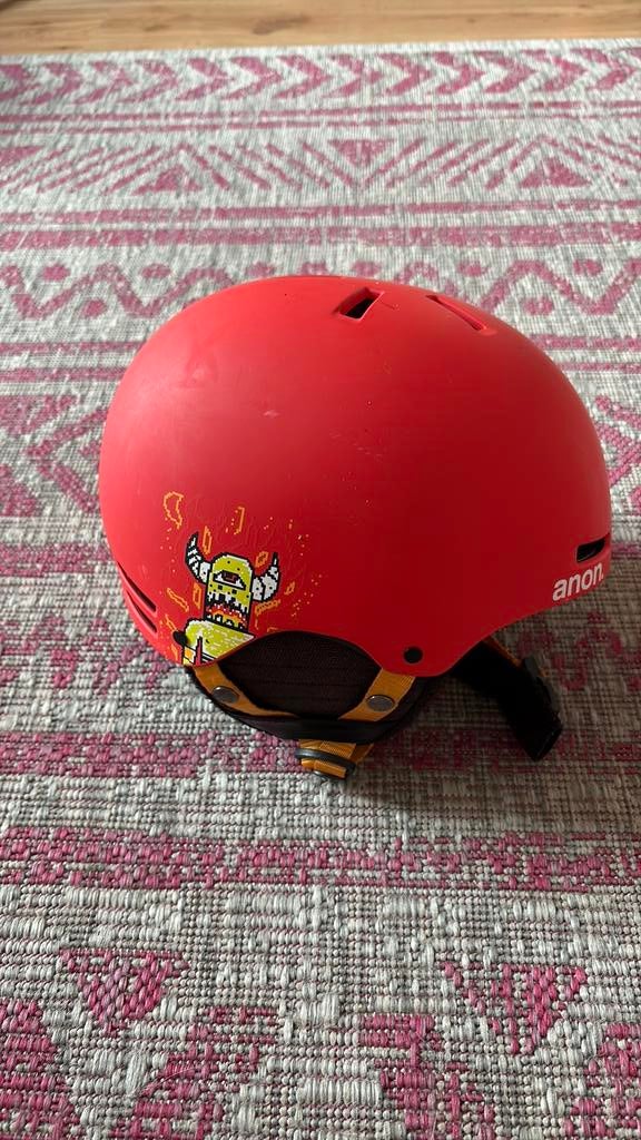 Skihelm rood kind maat L/XL 52-55 cm, Overige merken, Gebruikt, Overige typen, Ophalen of Verzenden