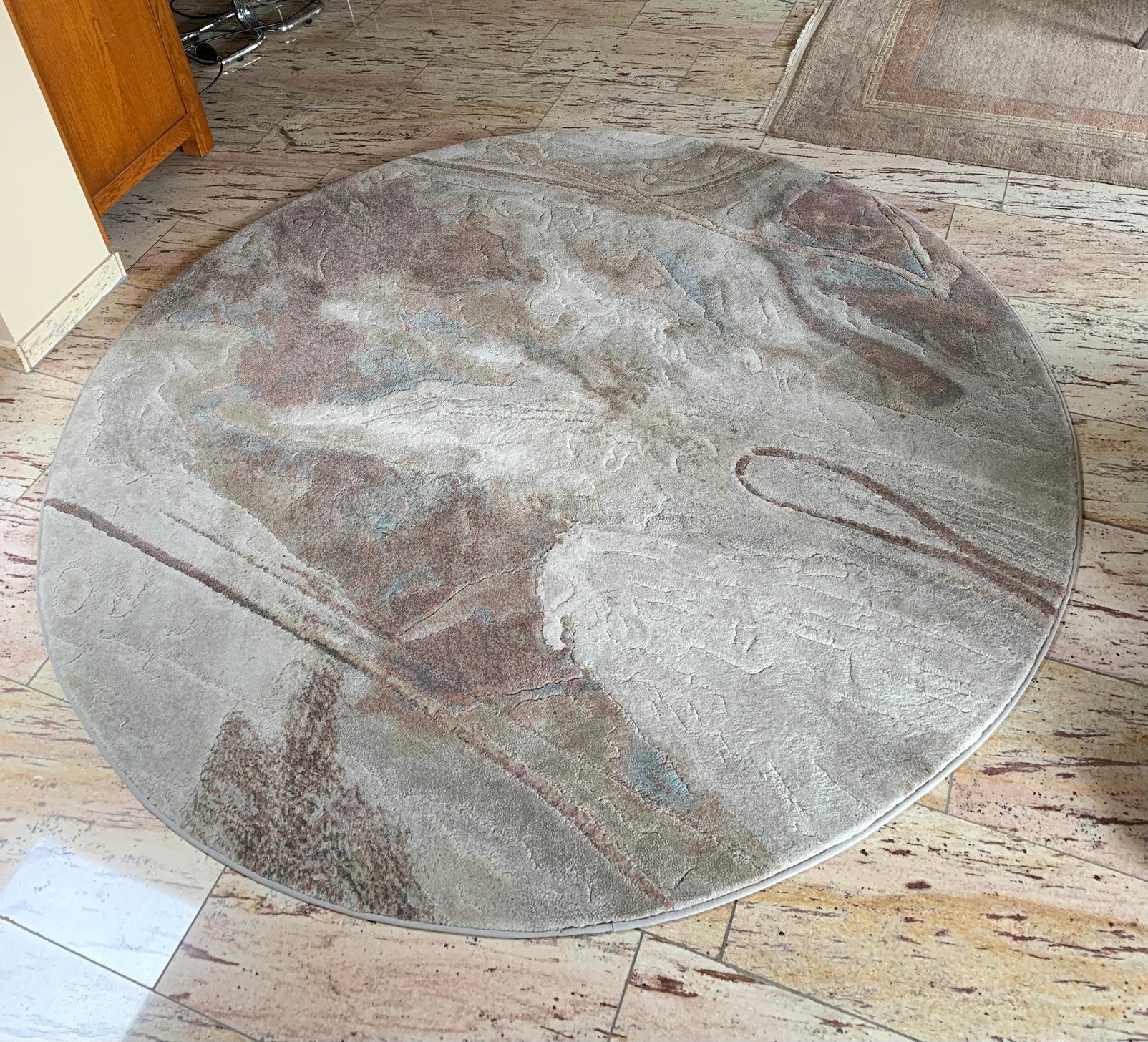 Rond vloerkleed, Huis en Inrichting, Stoffering | Tapijten en Kleden, Ophalen, Zo goed als nieuw, Rond, 200 cm of meer