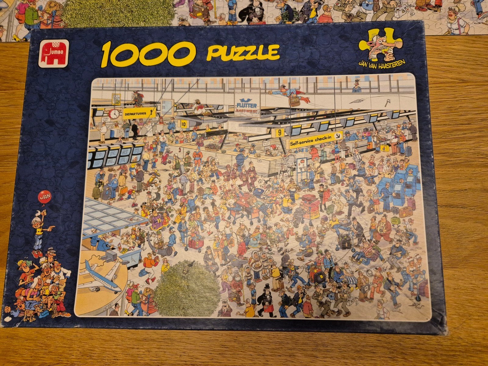 Jan van Haasteren puzzel 1000 stukjes Vertrekhal compleet, Ophalen, 500 t/m 1500 stukjes, Gebruikt, Legpuzzel