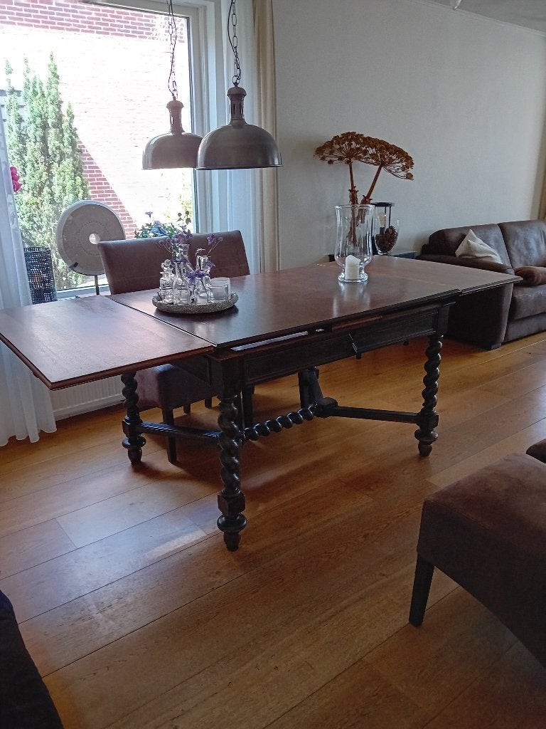 uitschuiftafel antiek, Ophalen, Gebruikt, 200 cm of meer, 50 tot 100 cm