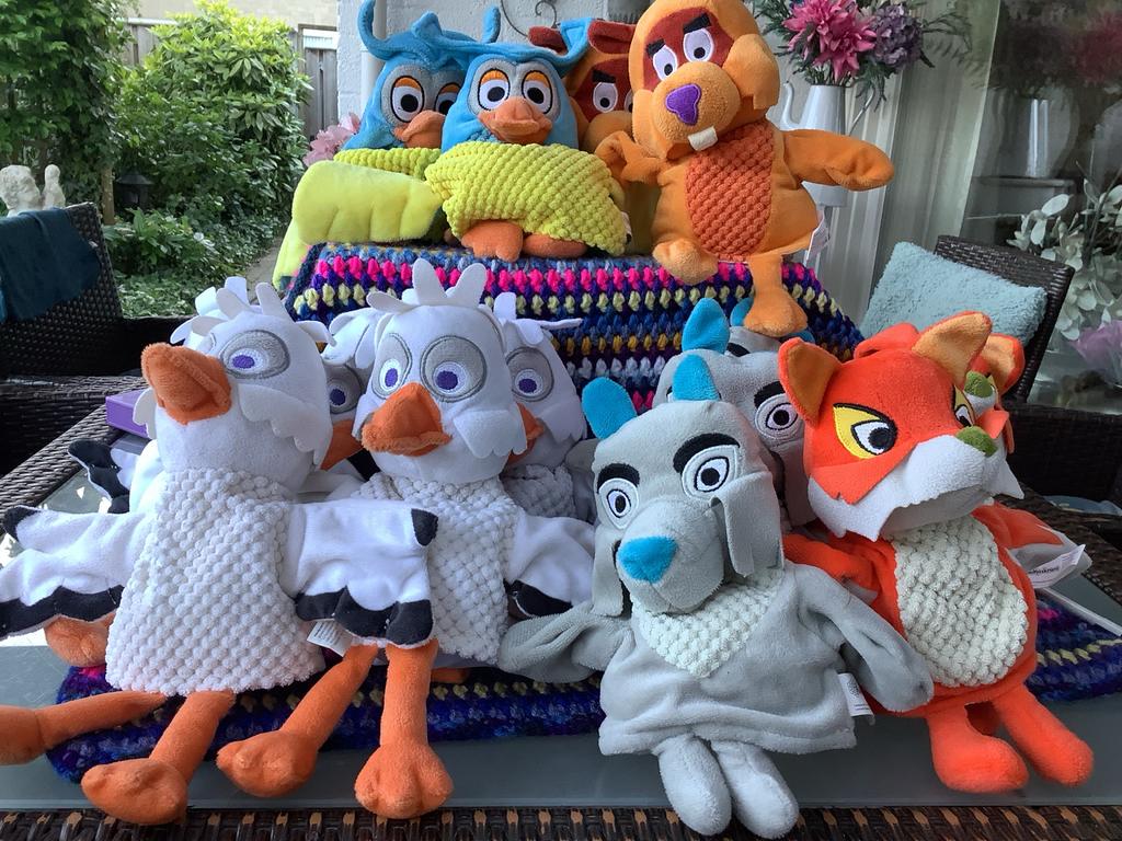 Diverse Fabeltjeskrant handpoppen - KIKA, Overige merken, Overige karakters, Blauw, Ophalen of Verzenden