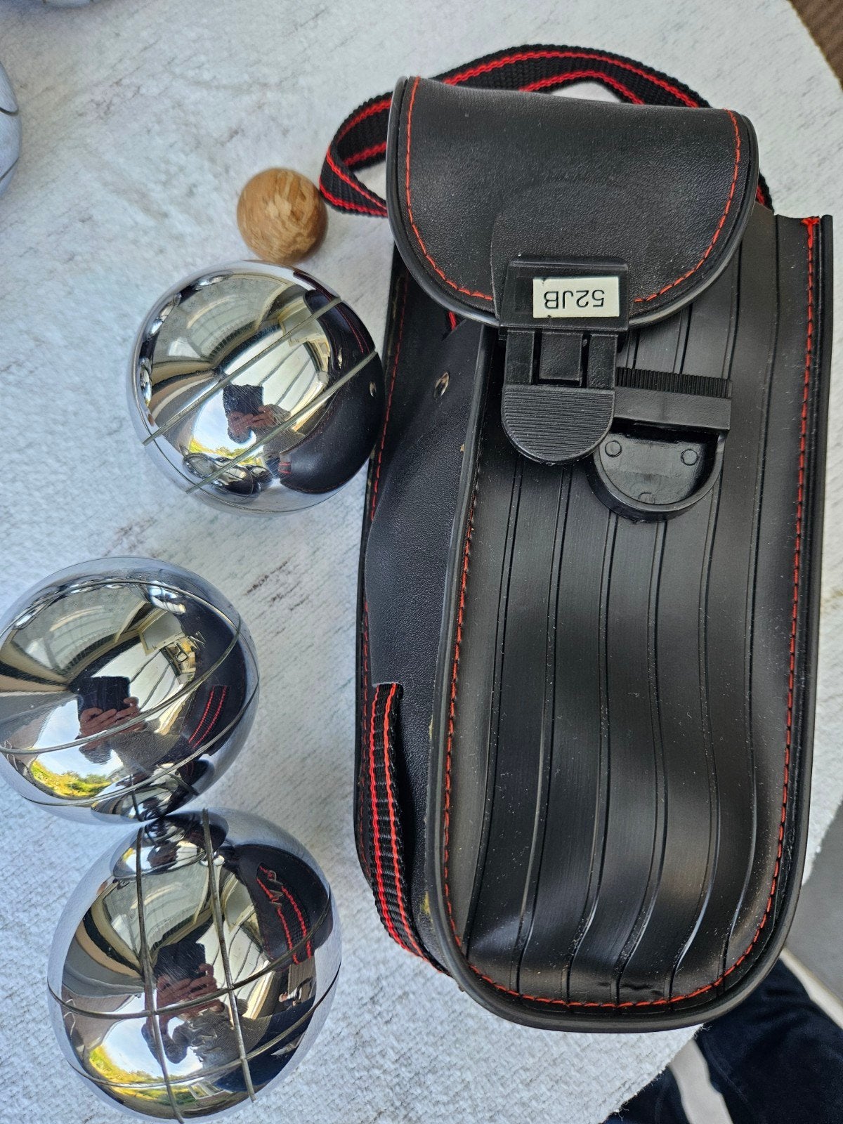 Petanque set met 3 ballen en draagtas, Sport en Fitness, Ophalen of Verzenden, Gebruikt