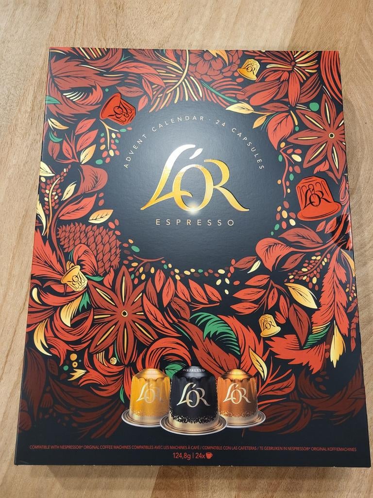 L'OR Espresso Adventskalender - 24 Nespresso Compatibel, Koffiepads en cups, Overige modellen, 10 kopjes of meer, Nieuw