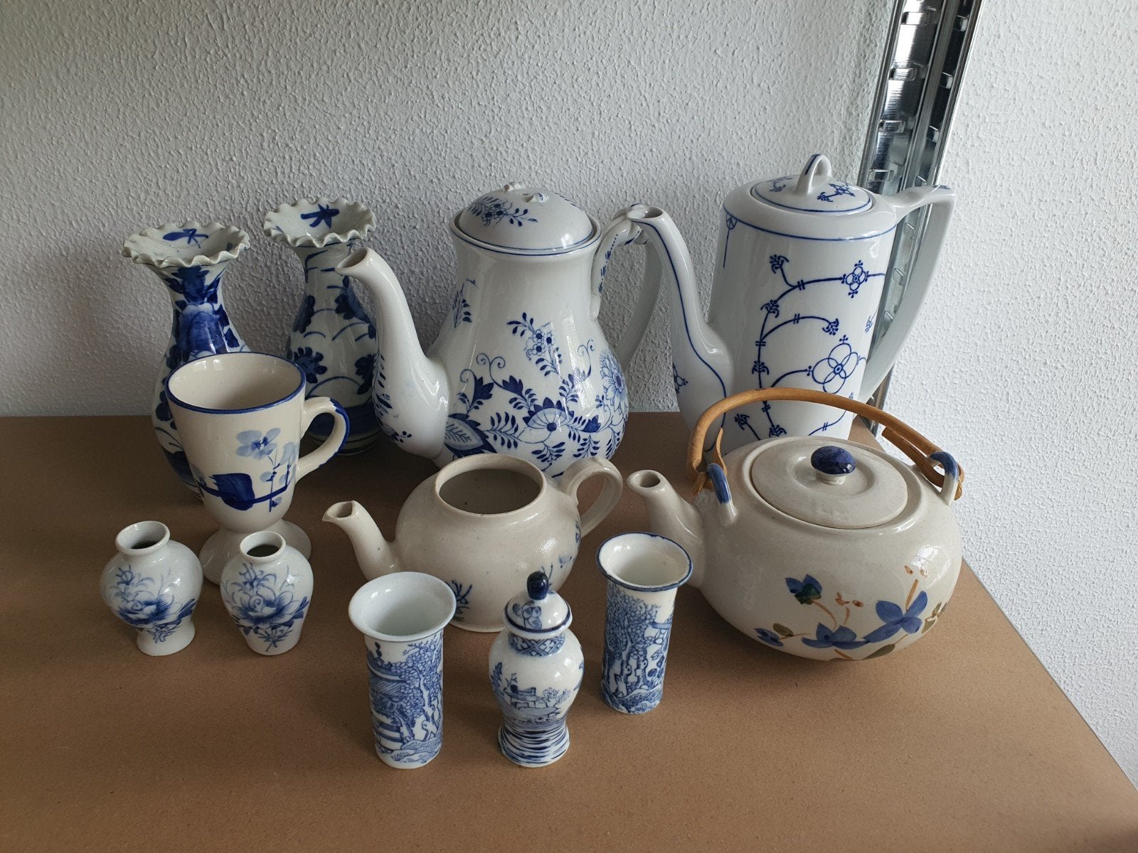 Diverse delfsblauw / Japanse stijl kannen vaasjes mok, Ophalen of Verzenden