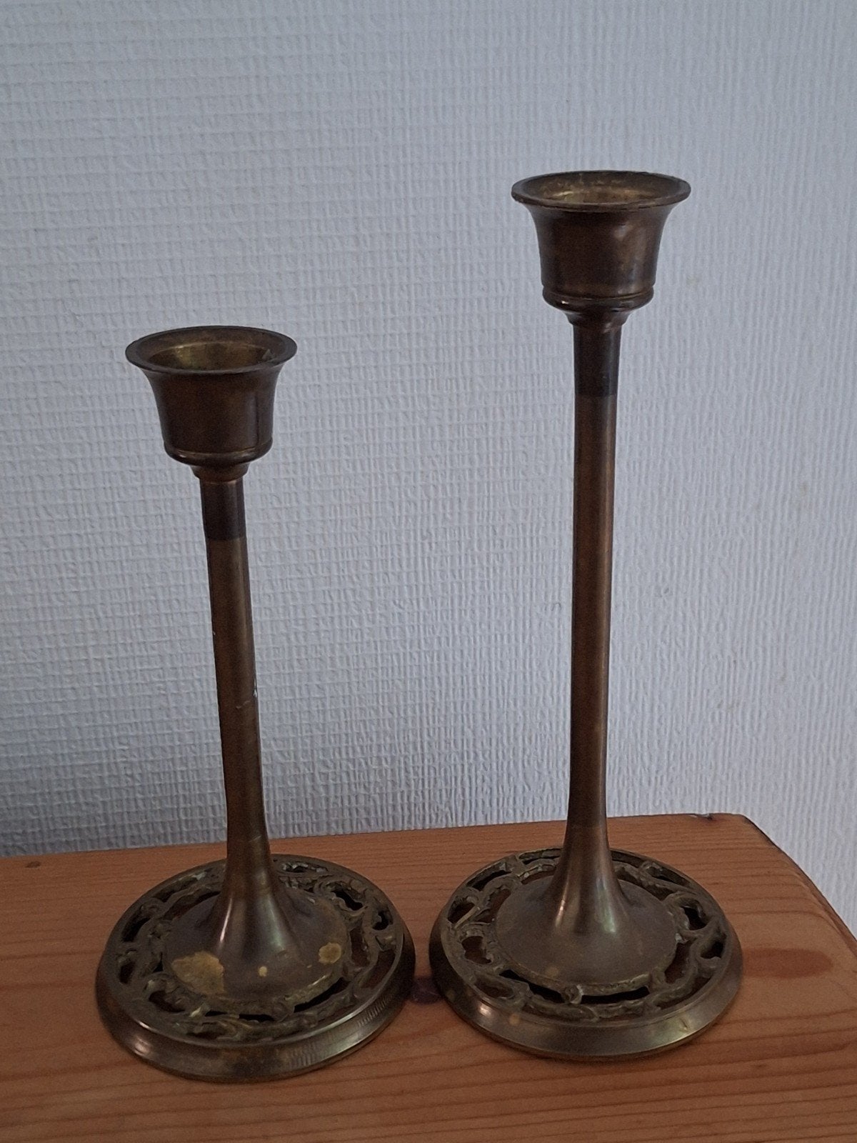 franse kandelaars messing, Ophalen of Verzenden, Koper of Brons