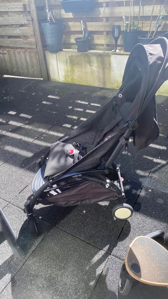 Yoyo babyzen buggy zwart met hoes, Ophalen of Verzenden, Zo goed als nieuw, Regenhoes