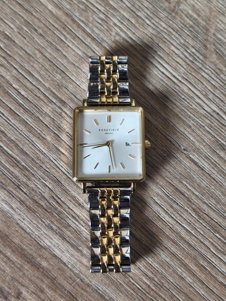 Rosefield horloge goud/zilverkleurig, Sieraden, Tassen en Uiterlijk, Horloges | Dames, Zo goed als nieuw, Polshorloge, Overige merken