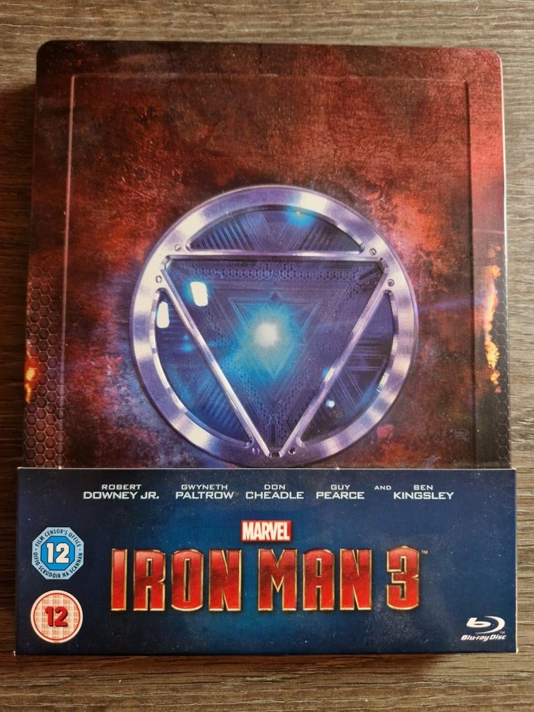 Iron Man 3 (2013) steelbook blu-ray, Ophalen of Verzenden, Zo goed als nieuw, Actie