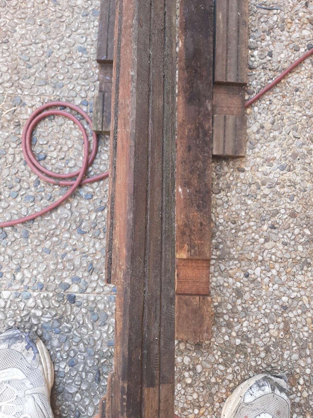 Hardhouten funderingsprofielen voor blokhut/veranda, Ophalen, Gebruikt, 25 tot 50 mm, 300 cm of meer