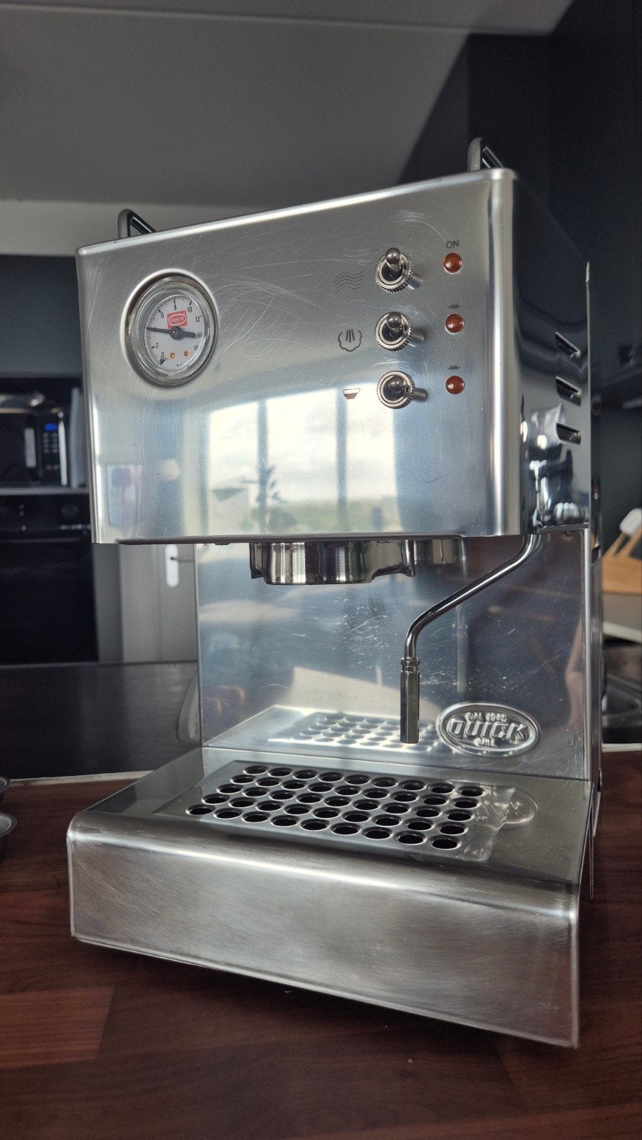 Quickmill 3004 Espressomachine incl. 2 portafilters, Witgoed en Apparatuur, Ophalen, Gebruikt, Espresso apparaat, Gemalen koffie
