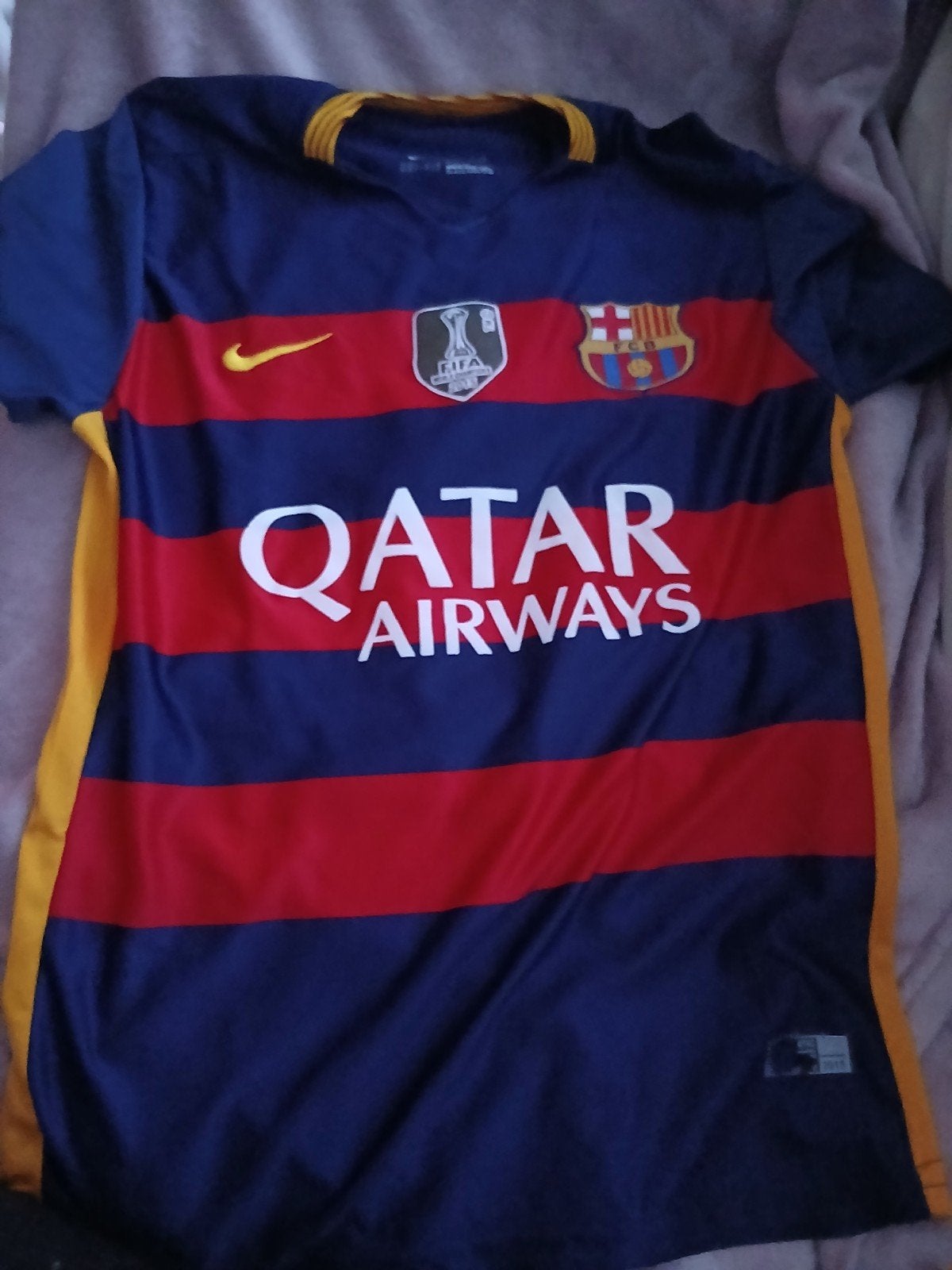 FC Barcelona Thuisshirt Suarez #9 Maat S Nike, Meerkleurig, Nike, Ophalen of Verzenden, Gedragen