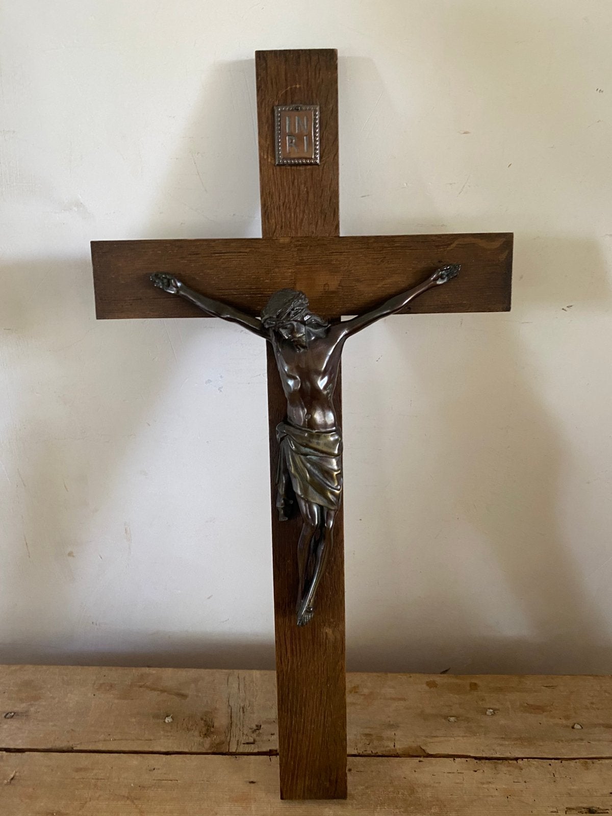 Groot kruisbeeld voor aan de wand, Ophalen of Verzenden
