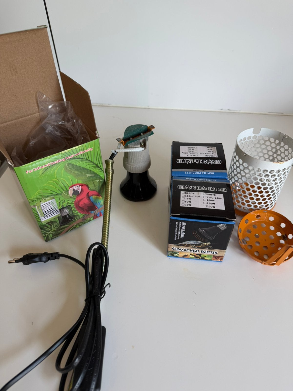 Reptiel Warmtelamp Set – 2x 75W, Dieren en Toebehoren, Verzenden, Zo goed als nieuw