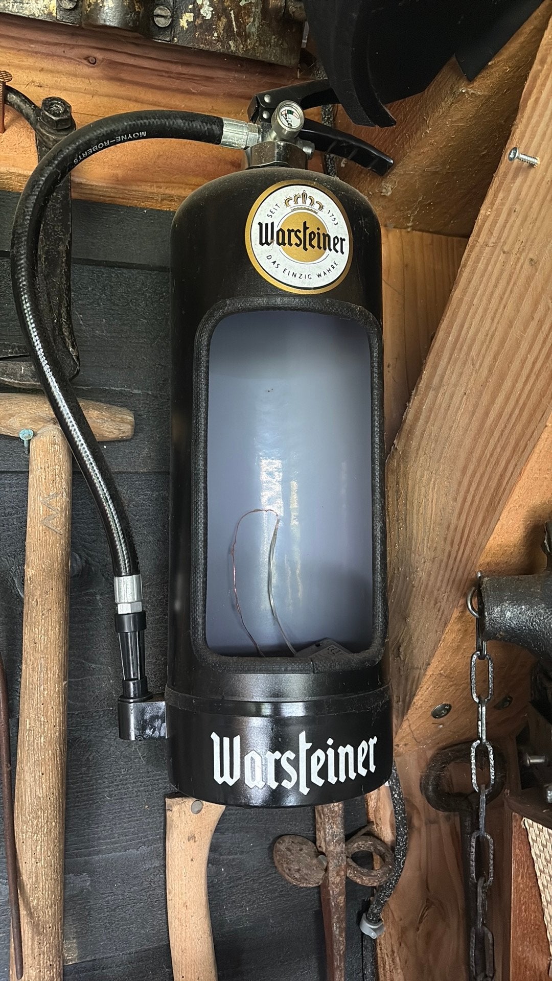 Te koop brandblusser van wasteiner met verlichting, Ophalen, Zo goed als nieuw, Reclamebord