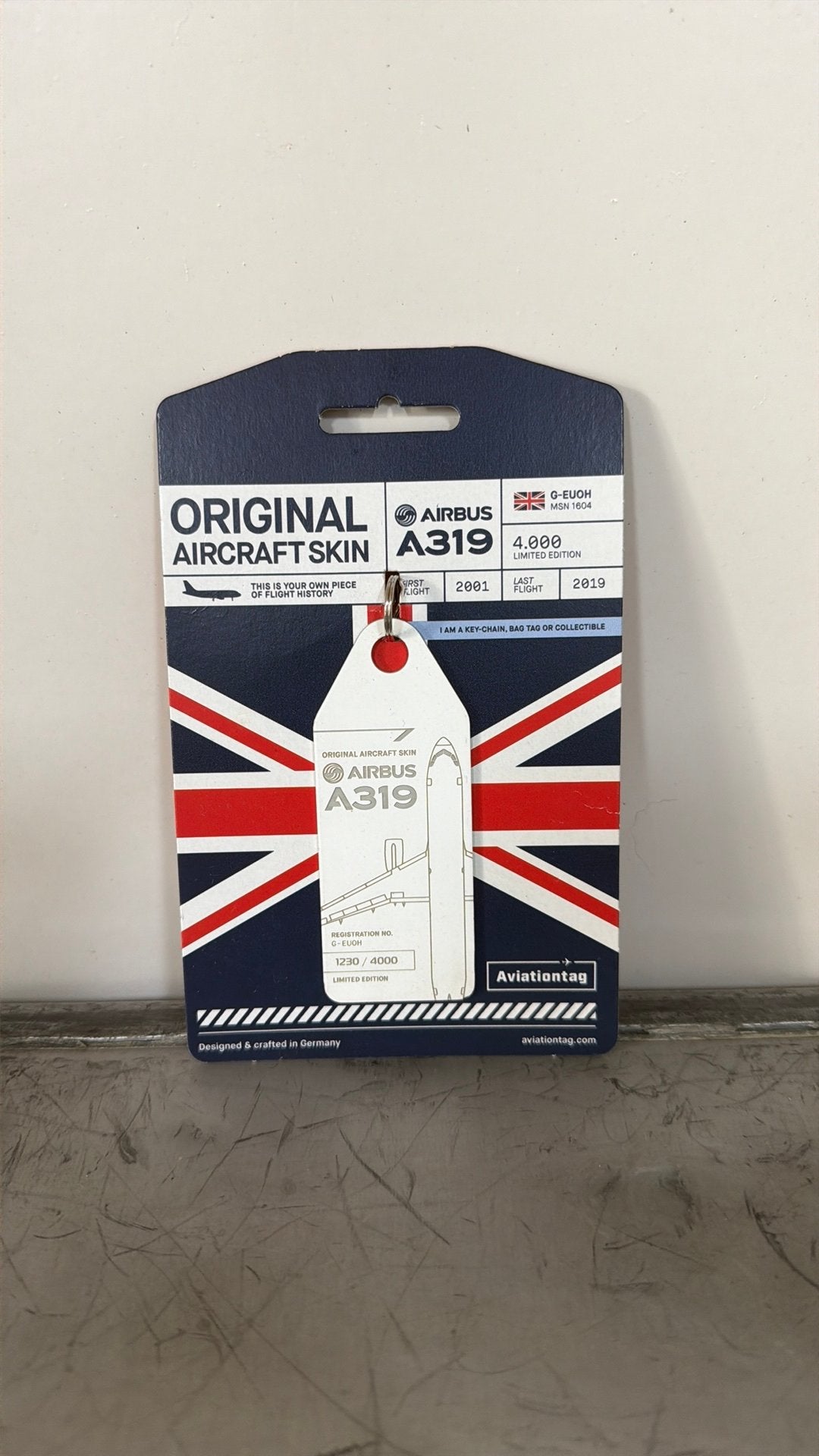 ✈️Aviationtag Airbus a319 G-EUOH British Airways, Ophalen of Verzenden, Nieuw, Patch, Badge of Embleem