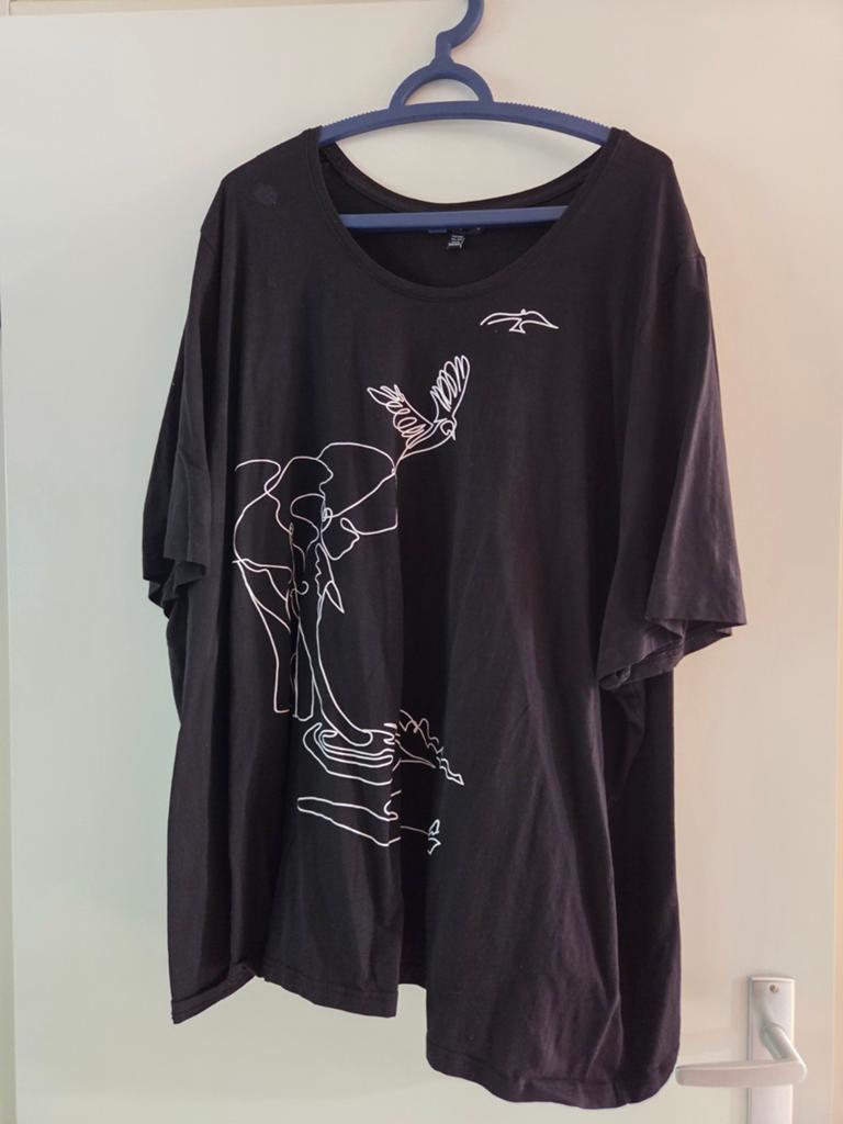 Ulla Popken T-shirt zwart met print maat 62/64, Zwart, Maat 46/48 (XL) of groter, Ulla Popken, Ophalen of Verzenden