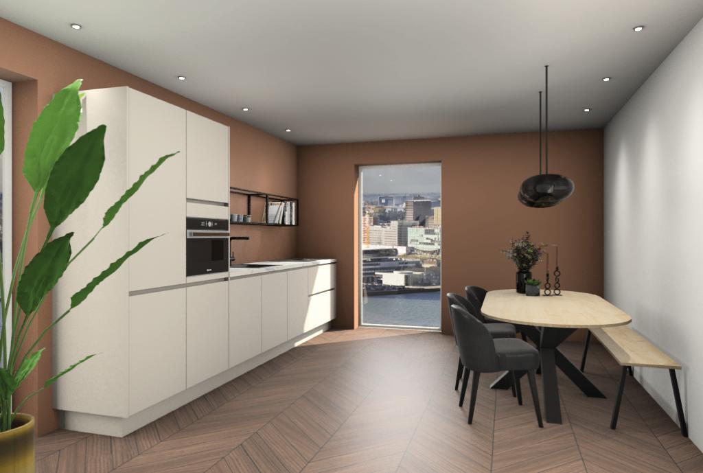Nieuwe keuken - Siemens oven - inductieafzuiging + Garantie!, Ophalen, Overige kleuren, Nieuw, Enkelwandige keuken