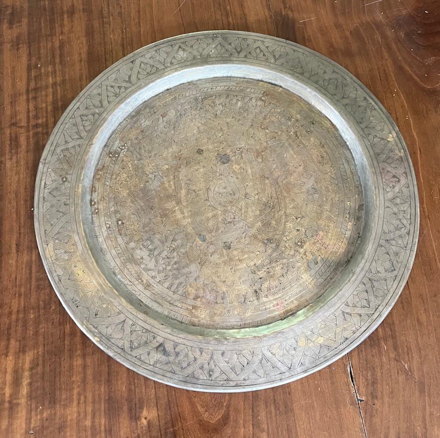 Grote ronde metalen schaal, Ophalen of Verzenden