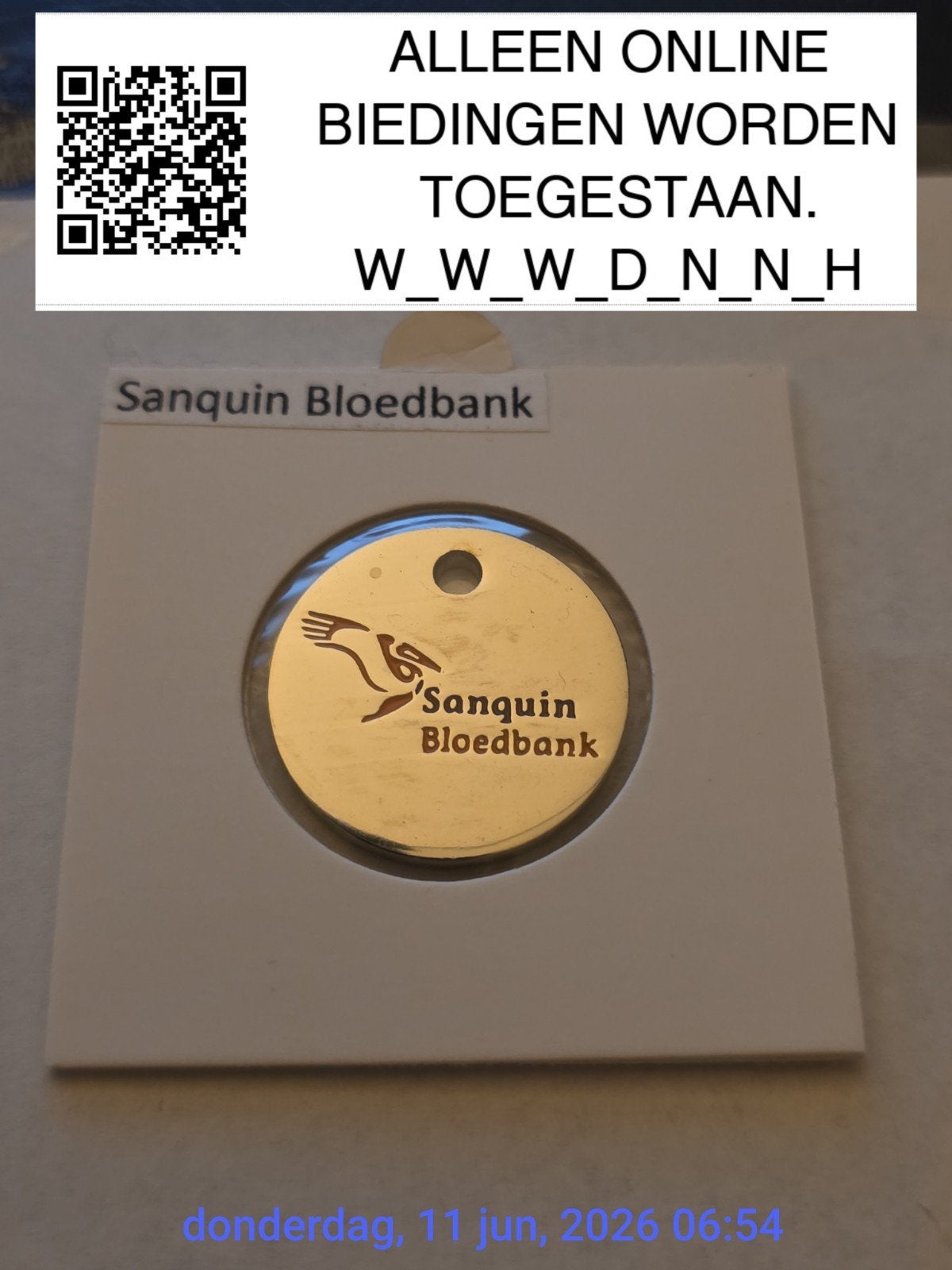 Sanquin bloedbank: winkelwagenpenning