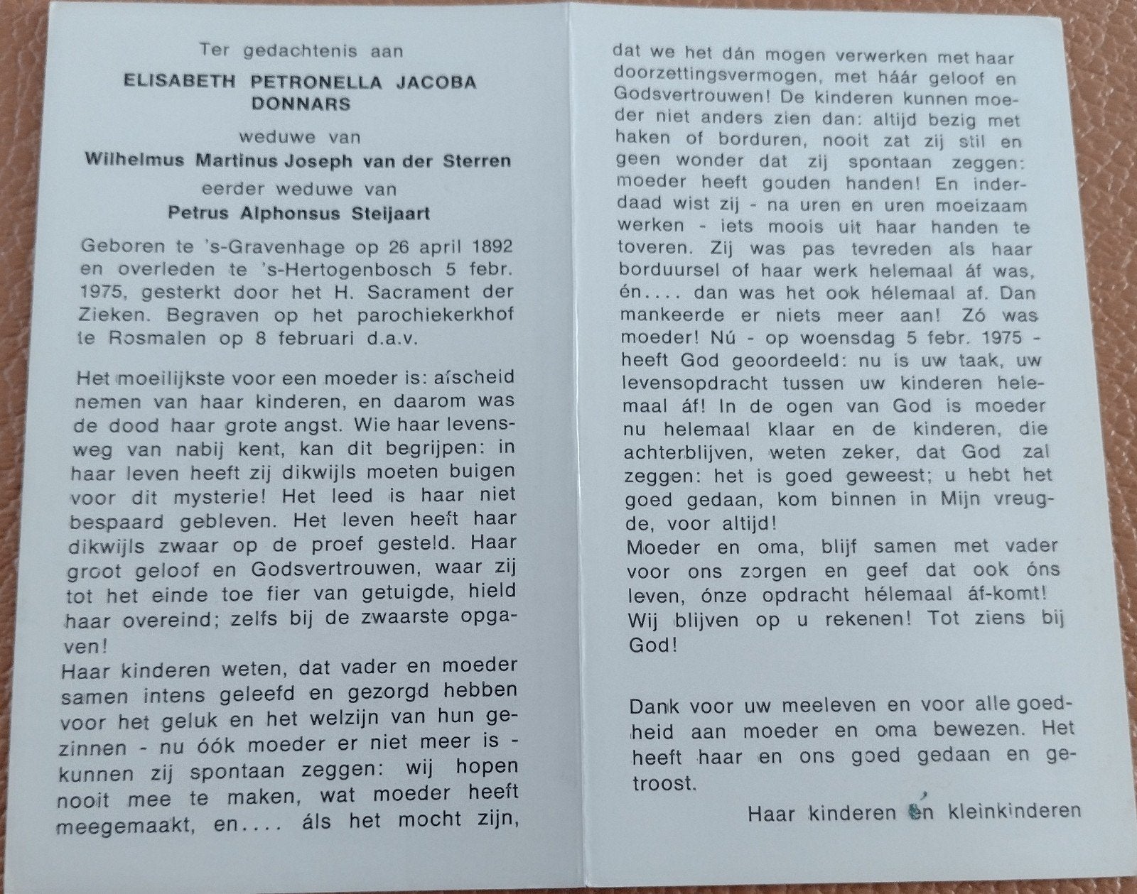 donnars- doffer- Eckhardt - smit- biesterbosch- bosen, Ophalen of Verzenden