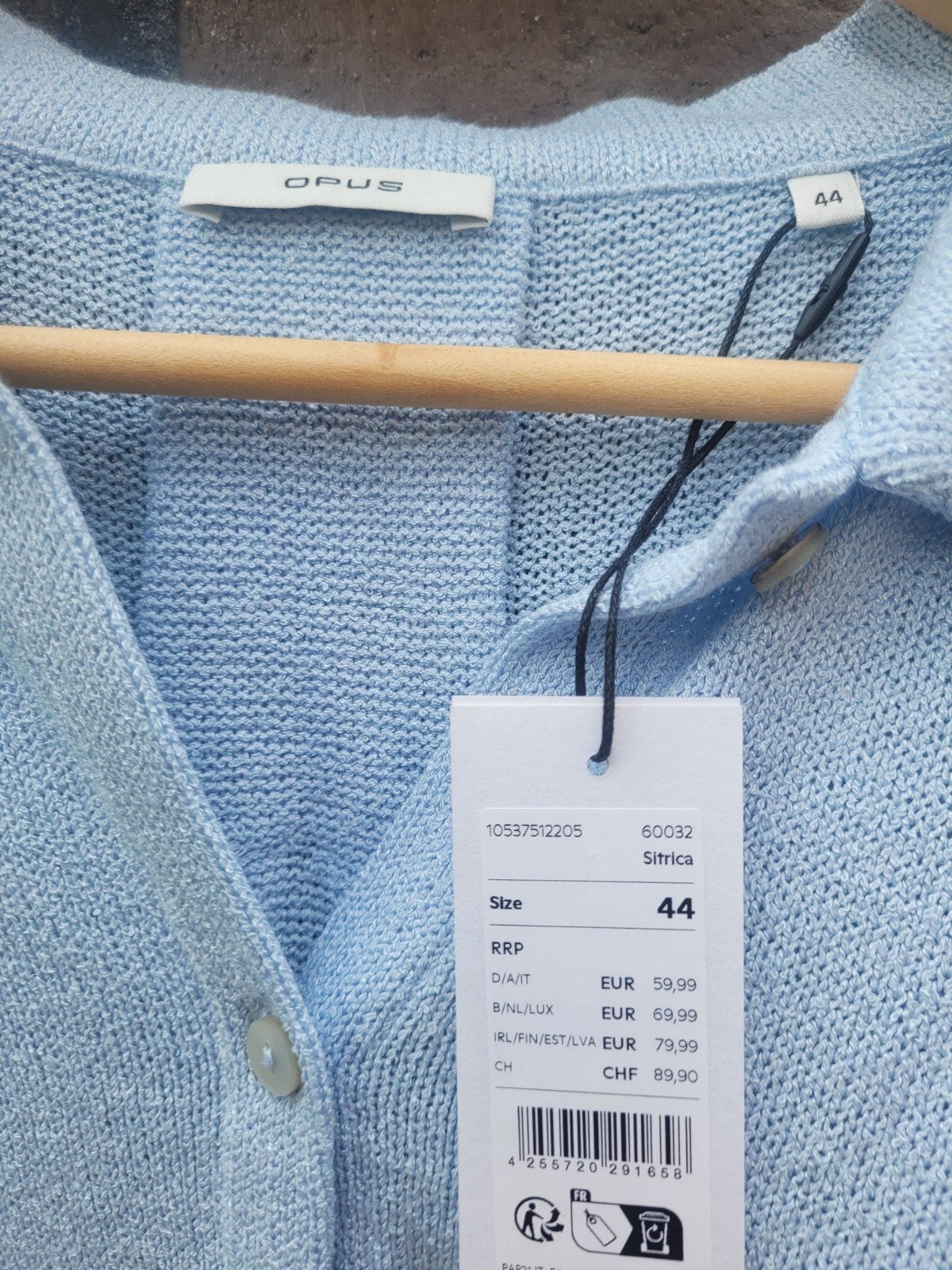 Opus shirt licht blauw maat 44, Ophalen of Verzenden, Nieuw, Maat 42/44 (L), Blauw