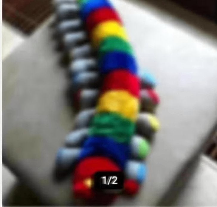 Kinderknuffel slak lengte 65 cm, Ophalen of Verzenden, Zo goed als nieuw, Overige soorten, Beeldje of Figuurtje
