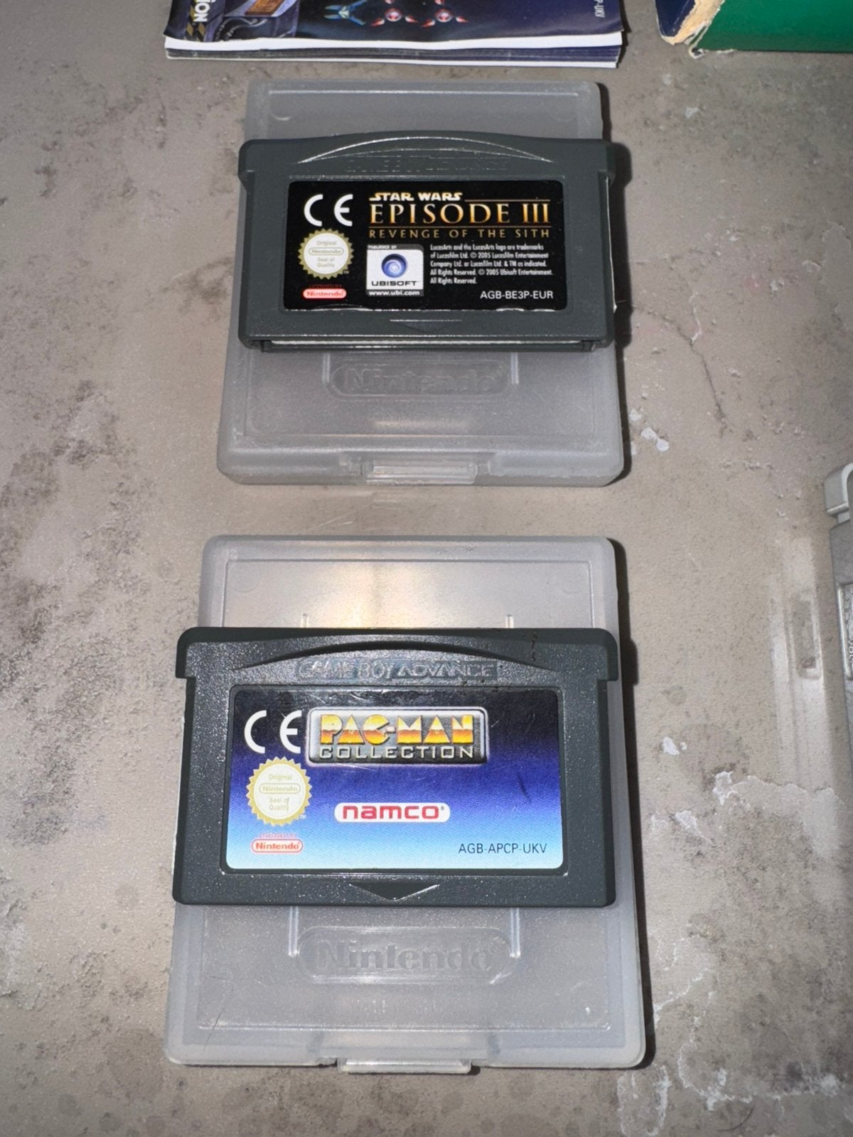 Gameboy Advance SP + 3 games Star Wars Pacman Space Invaders, Gebruikt, 1 speler, Ophalen of Verzenden, A