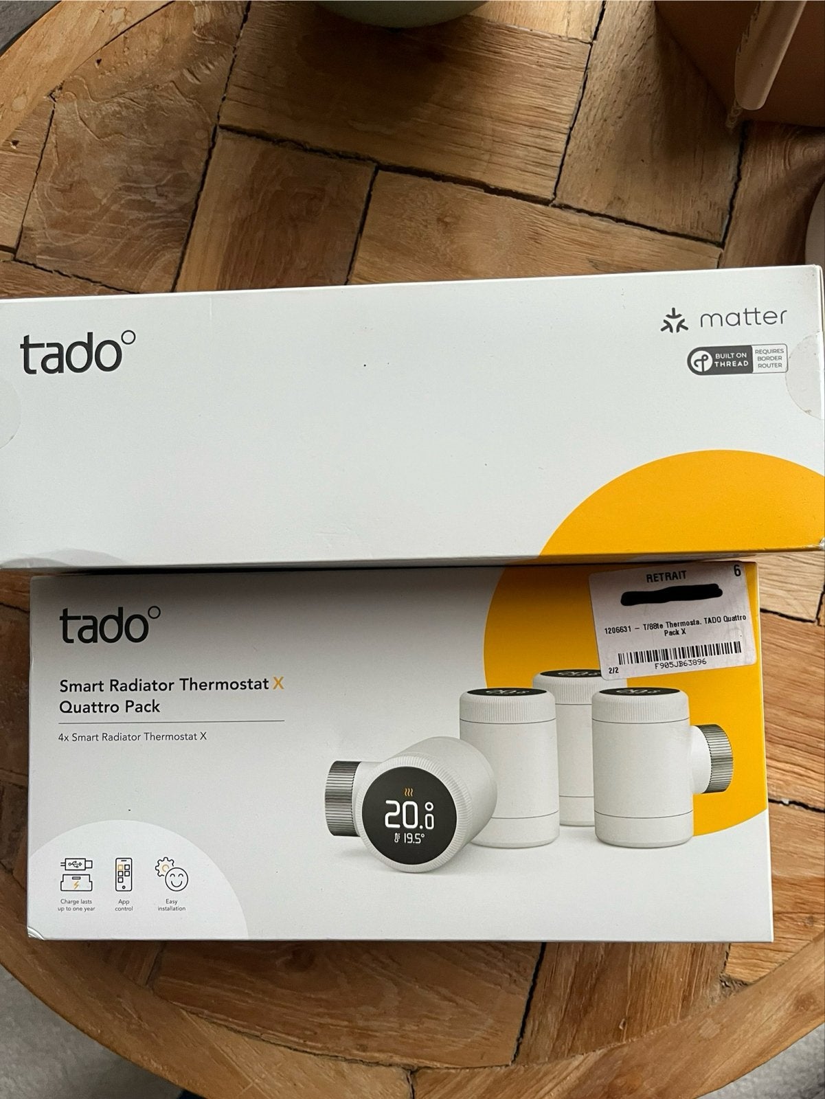 X7 Tado Smart Radiator Thermostat X Quattro Pack, Ophalen, Slimme thermostaat, Nieuw