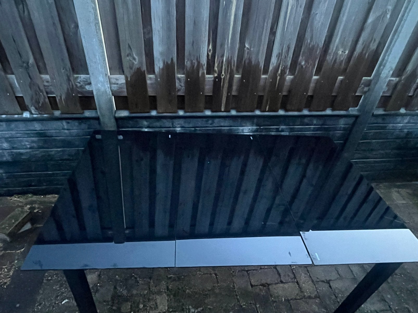 Glazen tuintafel, Tuin en Terras, Ophalen, Gebruikt, Rechthoekig