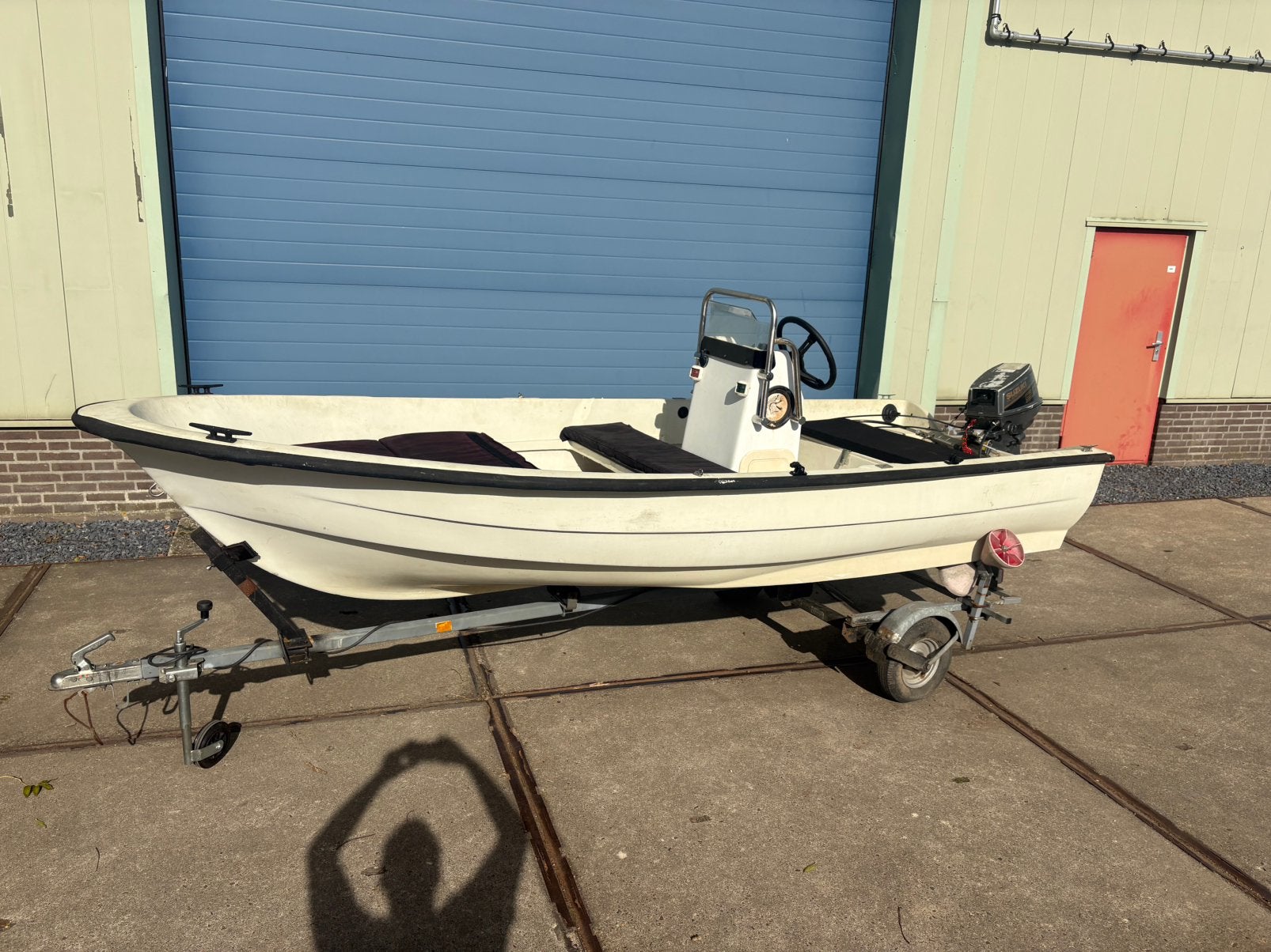 Elan console boot met Suzuki dt 9.9 pk en boottrailer, Overige merken, Gebruikt, Met afstandsbediening, Tot 10 pk