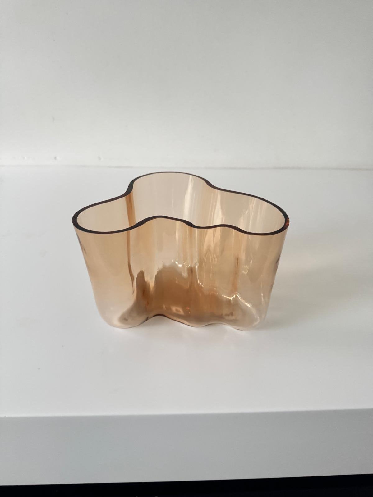 Iittala Alvar Aalto Savoy vaas limited editie 1996 Rio bruin, Ophalen of Verzenden