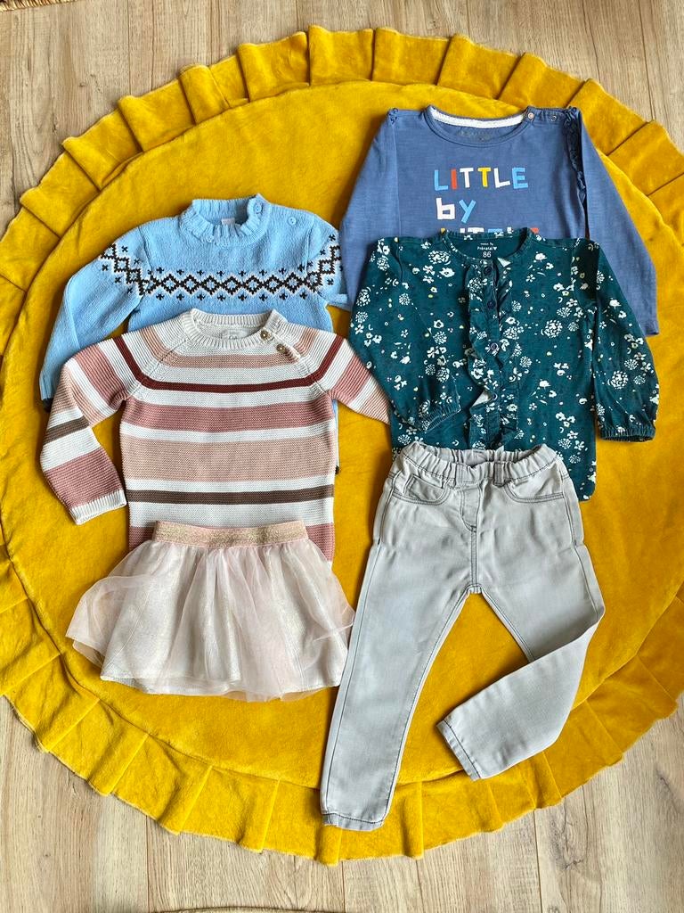 3 ZGAN setjes kleding voor meisie in maat 80 / 86, Ophalen of Verzenden, Zo goed als nieuw, Maat 80