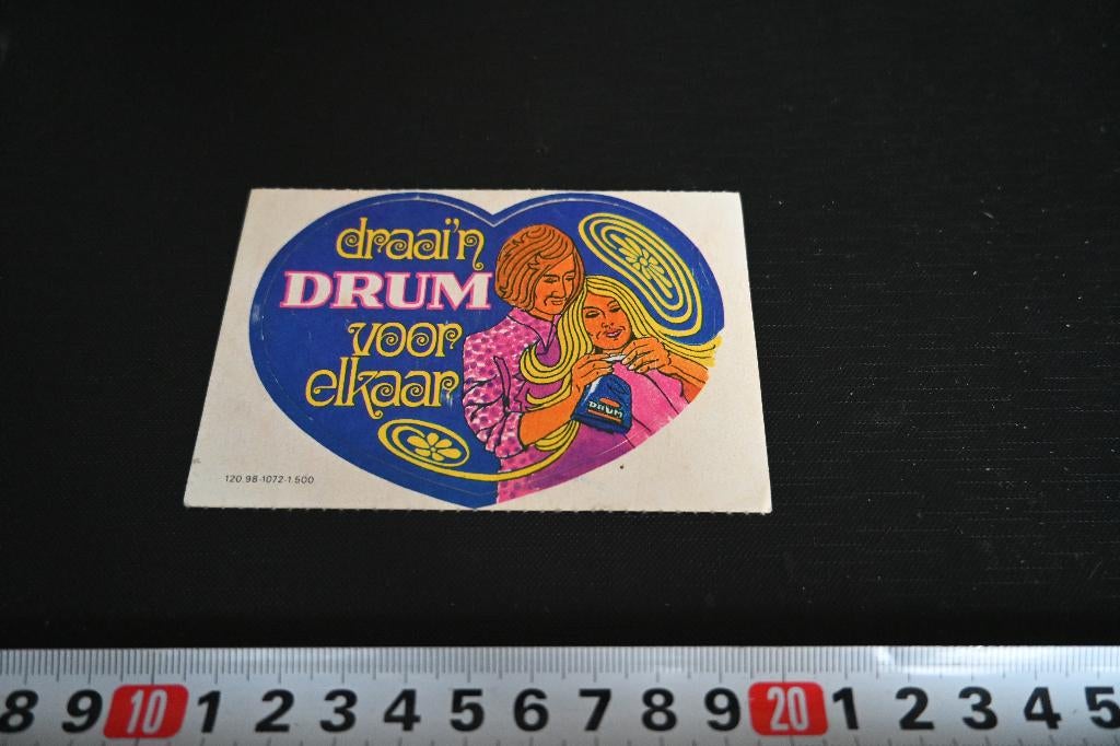 sticker Draai 'n DRUM voor elkaar  shag, Ophalen, Zo goed als nieuw