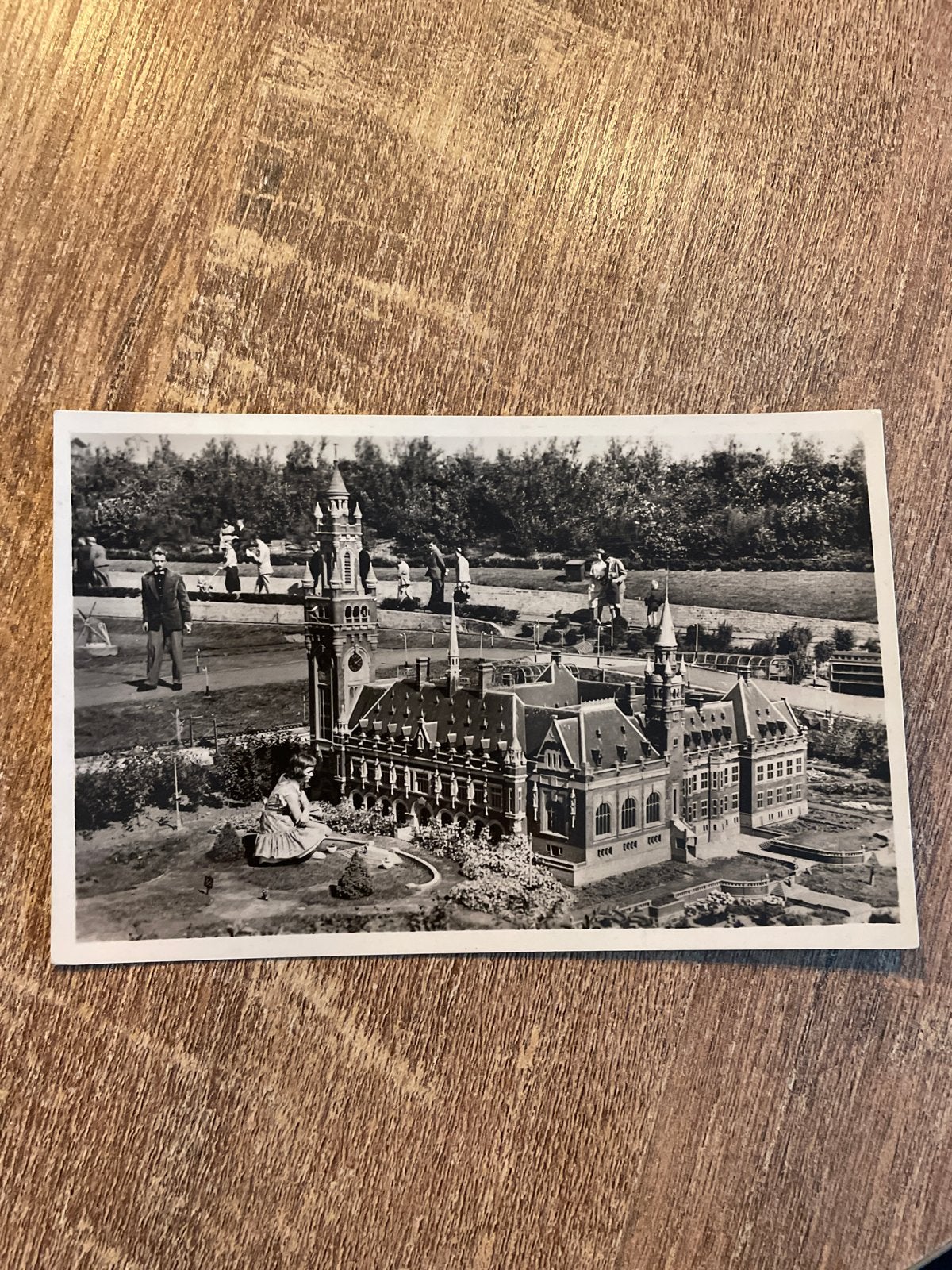 Oude ansichtkaart Madurodam - Het Vredespaleis, Ophalen of Verzenden, 1940 tot 1960, Gelopen, Zuid-Holland