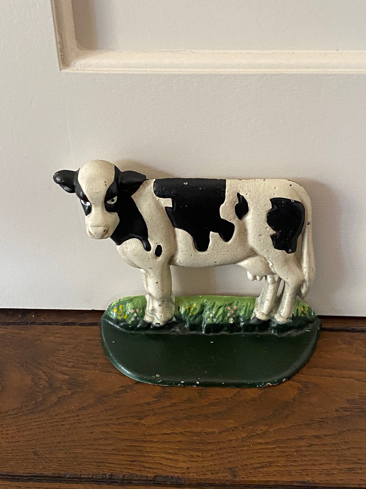 Vintage gietijzeren deurstopper, koe, Ophalen of Verzenden, Gebruikt