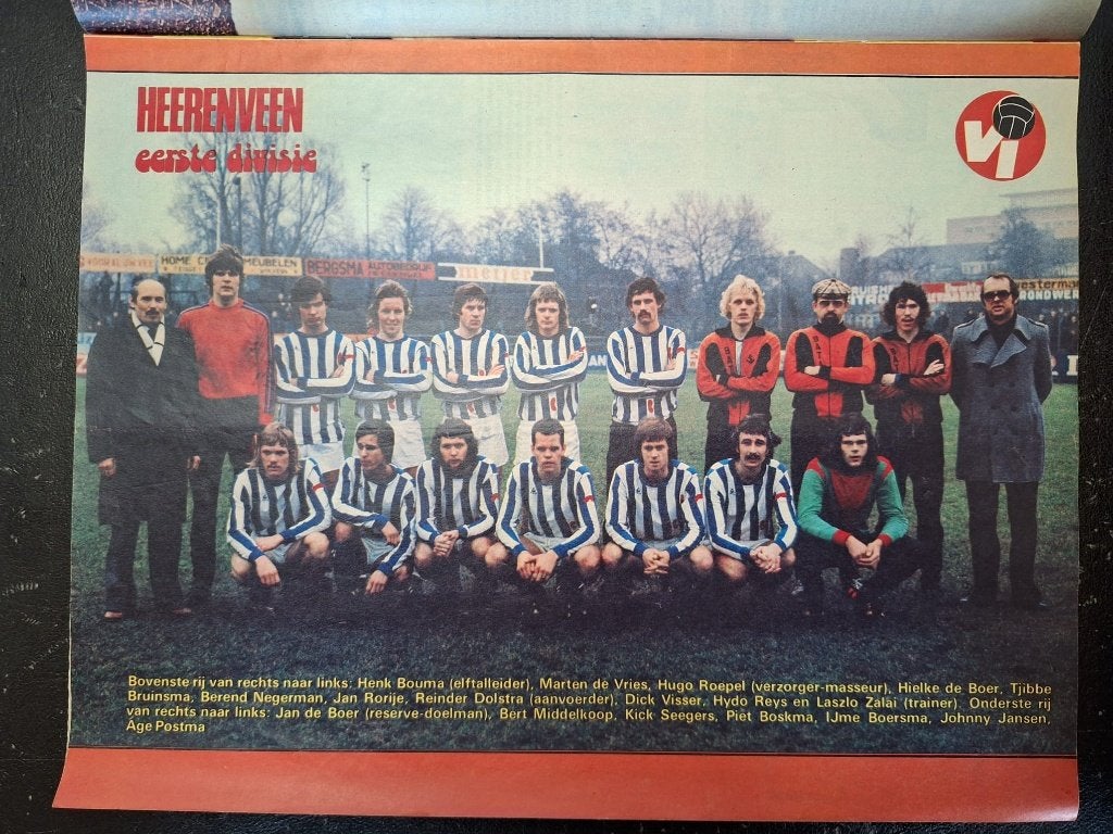 Unieke oude poster SC Heerenveen (jaren '70), Verzamelen, Ophalen of Verzenden, Zo goed als nieuw, Overige binnenlandse clubs