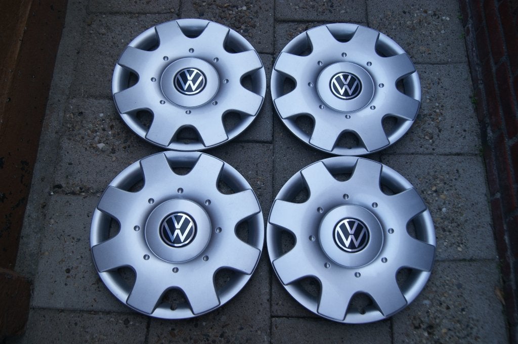 Set van 4 originele wieldoppen Volkswagen Golf 4 16 inch (M2, Ophalen of Verzenden, Gebruikt