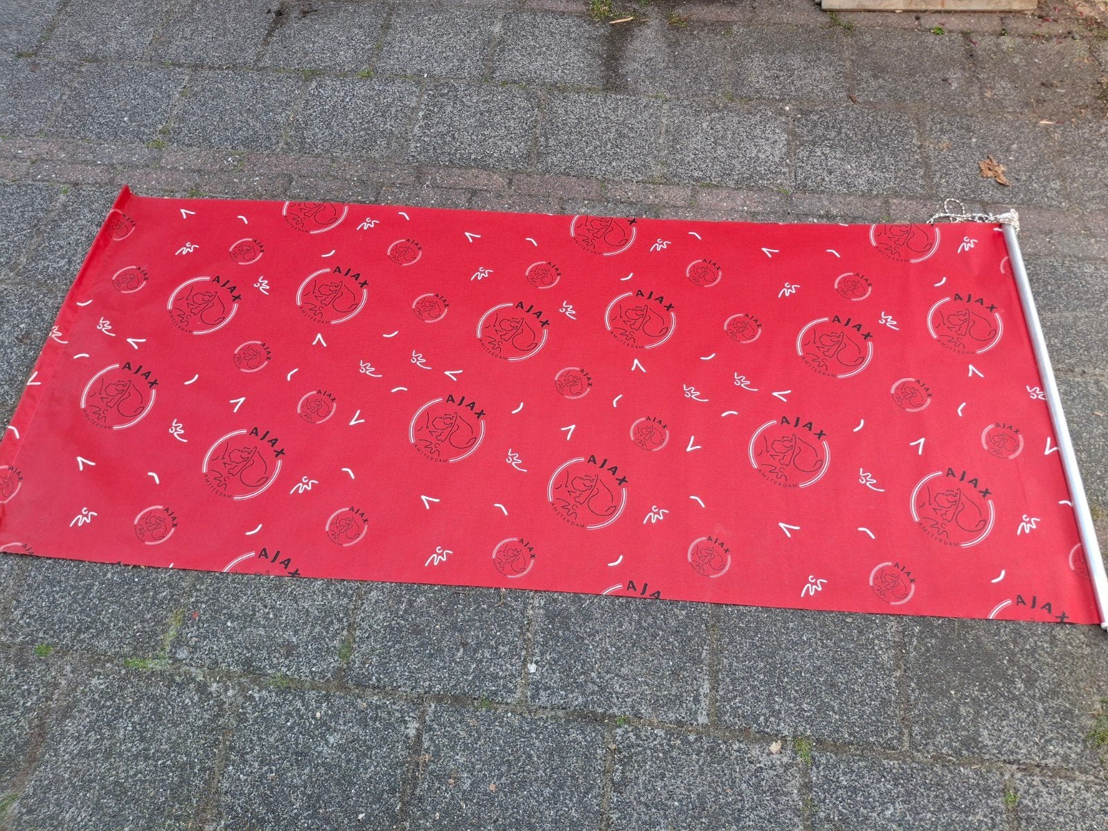 Ajax Amsterdam doek om bijvoorbeeld vlag te maken voetbalfan, Ophalen of Verzenden, Gebruikt, Overige typen