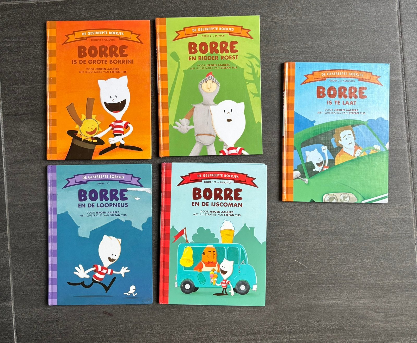 Borre Boekjes - Complete Set van 5 Kinderboeken, Ophalen of Verzenden, Zo goed als nieuw, Fictie algemeen