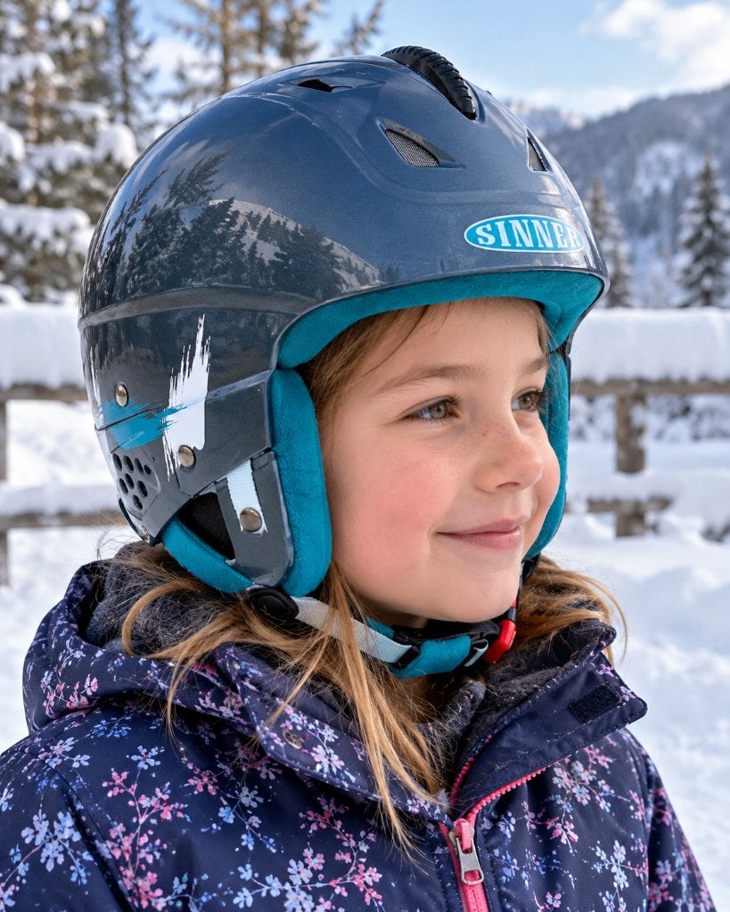 Sinner kinder skihelm XXS/XS – blauw/grijs – wintersport, Overige merken, Gebruikt, 100 tot 140 cm, Overige typen