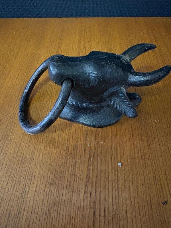 Gietijzeren deurkloppers / handdoekringen stier, Ophalen of Verzenden
