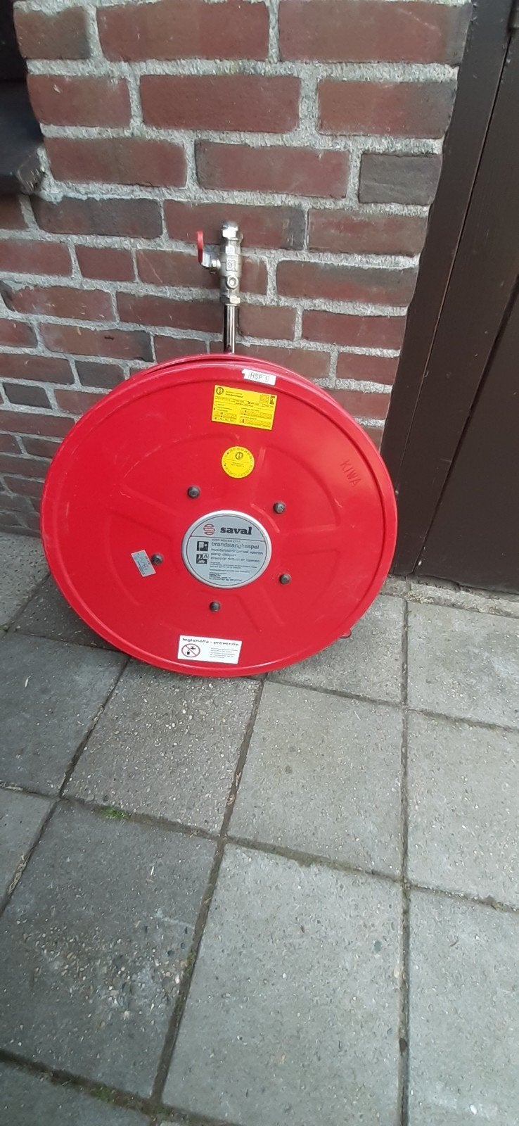 Brandhaspel met 25 meter slang - Saval, Ophalen, Gebruikt