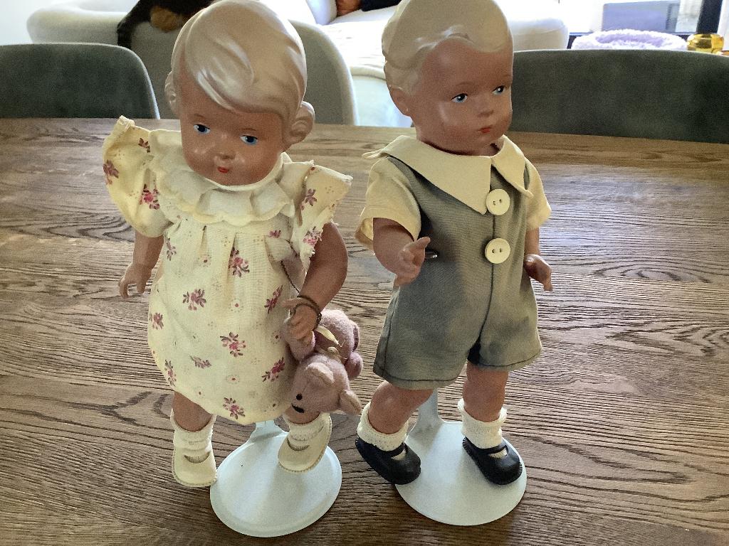 Schildpad poppen vintage, Ophalen of Verzenden, Zo goed als nieuw, Pop