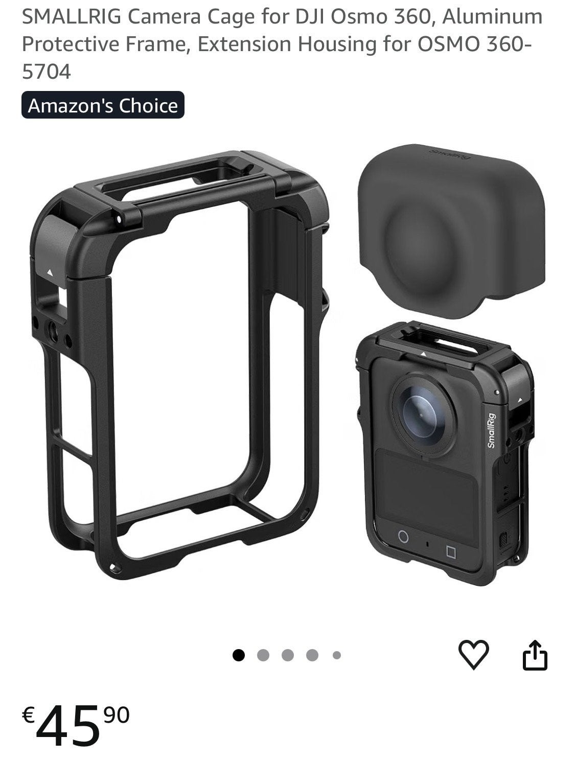 SmallRig Camera Cage voor DJI Osmo 360, Mat, Nieuw, Ophalen of Verzenden, Overige formaten