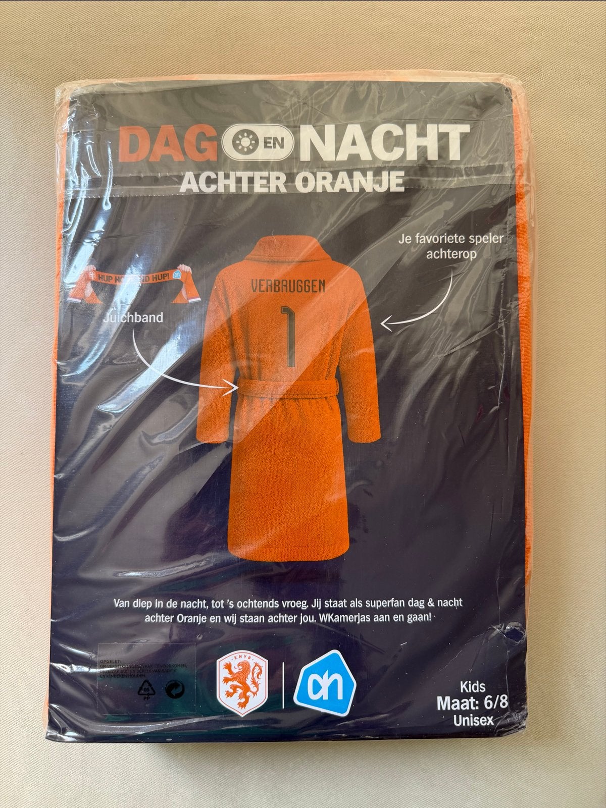 Nieuwe WKamerjas | Nummer 1 Verbruggen | Maat 6-8 Kids, Ophalen of Verzenden, Nieuw, Albert Heijn, Jongen of Meisje