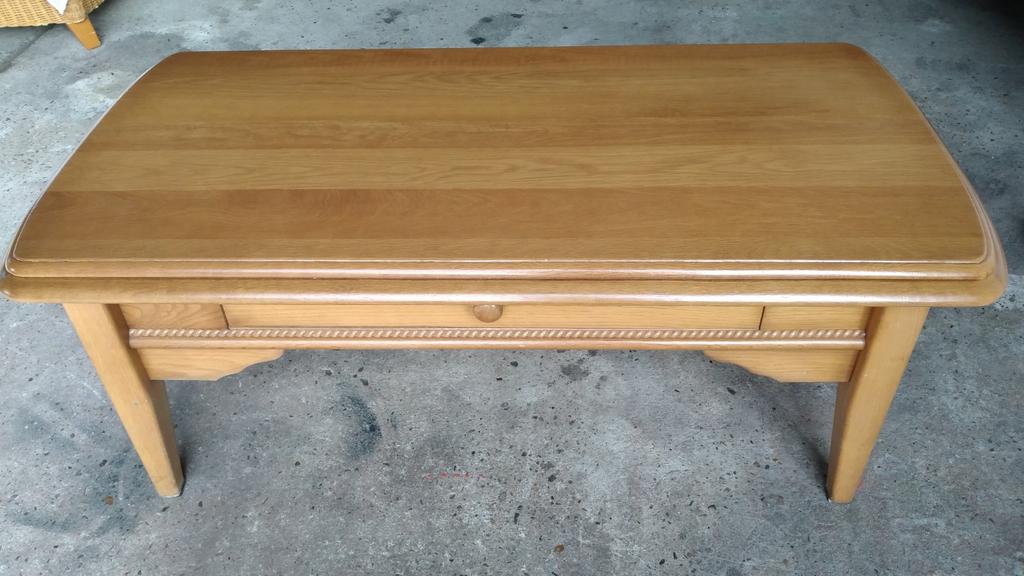 Nette salontafel, blank eiken patinee, Ophalen, Gebruikt, 100 tot 150 cm, 50 tot 75 cm
