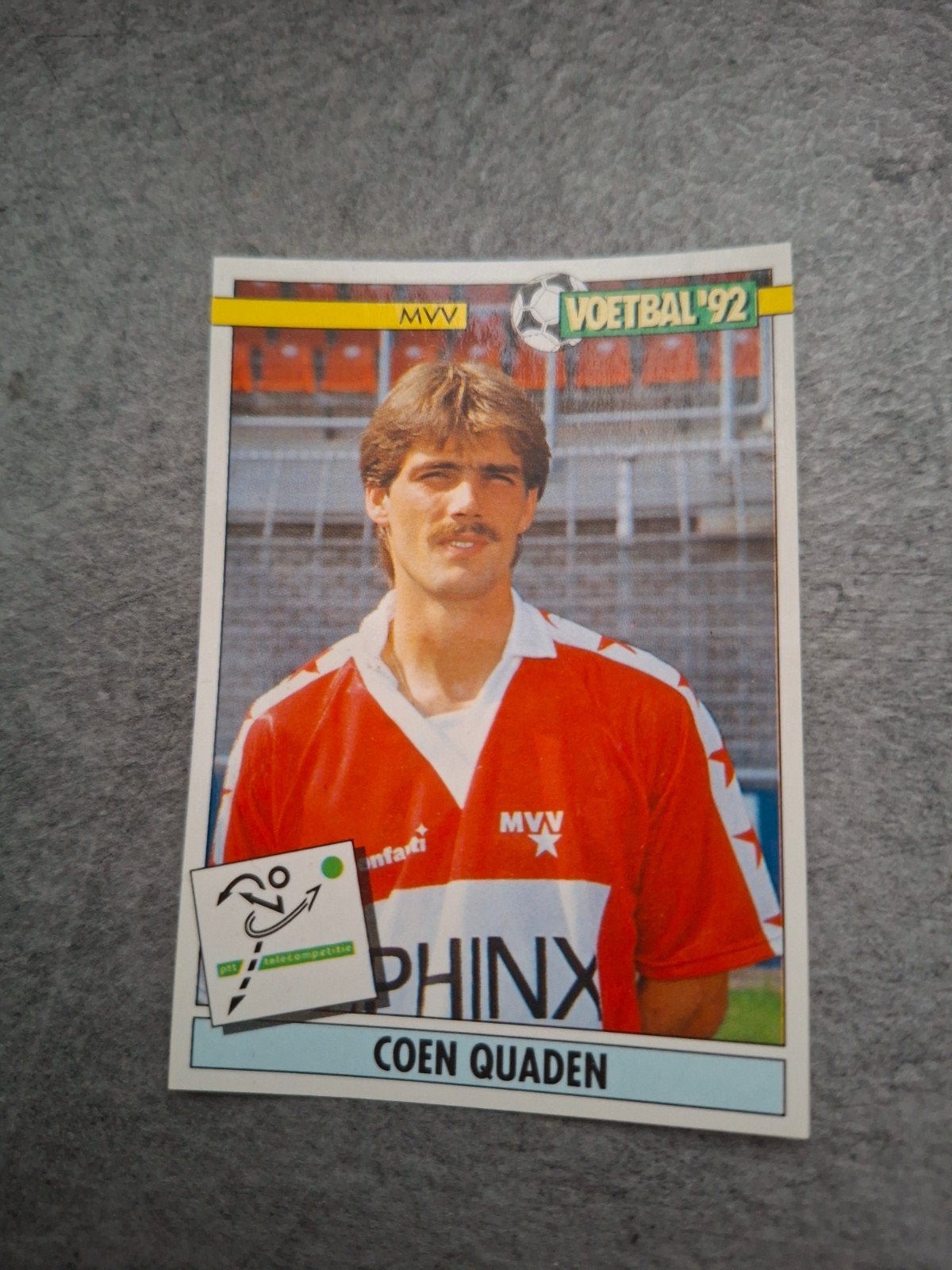 Panini sticker Voetbal 92. Coen Quaden MVV Maastricht., Ophalen of Verzenden, Zo goed als nieuw, Sticker