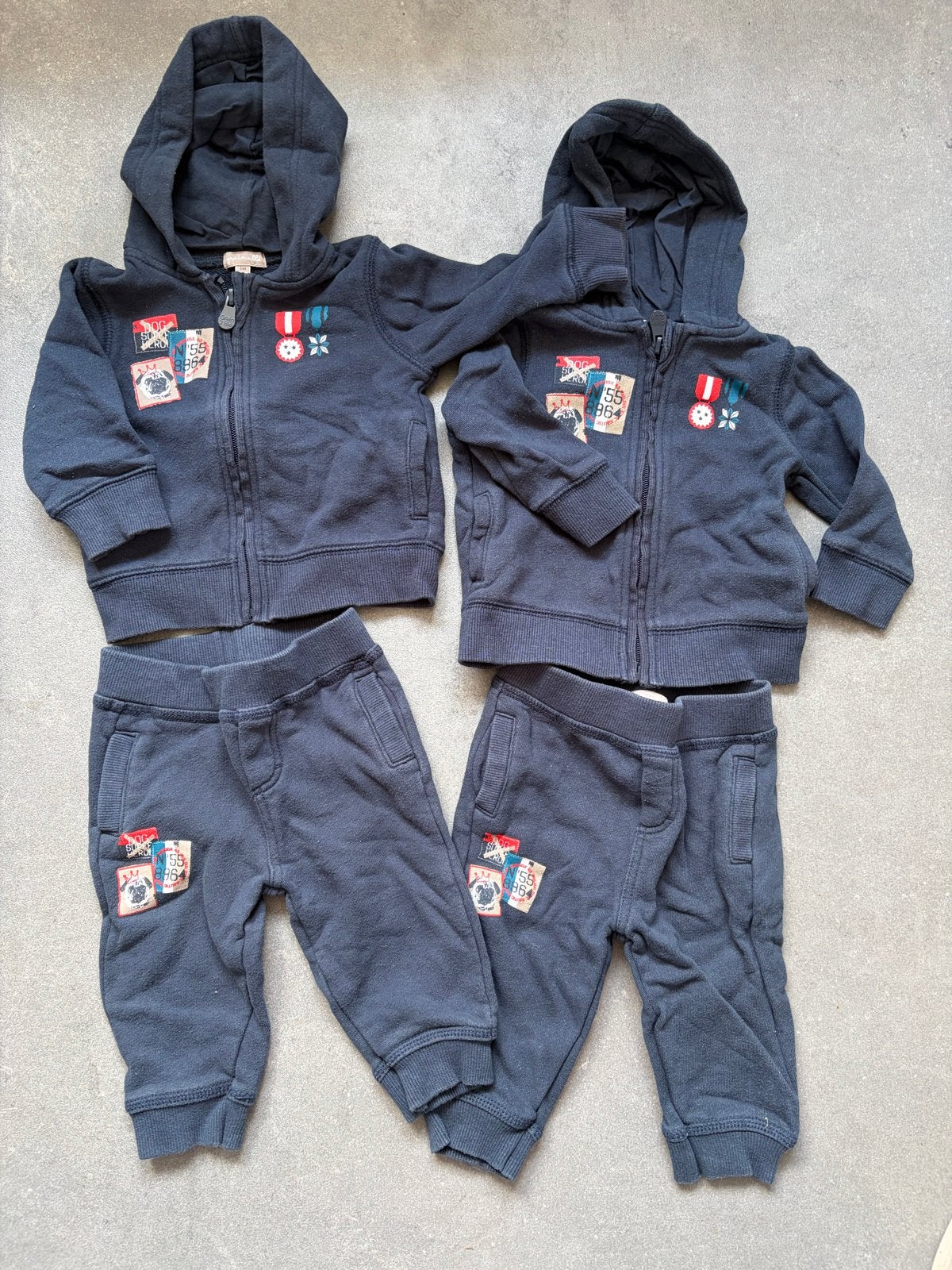 2x Grain du Ble  joggingpakken voor baby's (6M/ 68), Kinderen en Baby's, Tweelingen en Meerlingen, Ophalen of Verzenden, Gebruikt