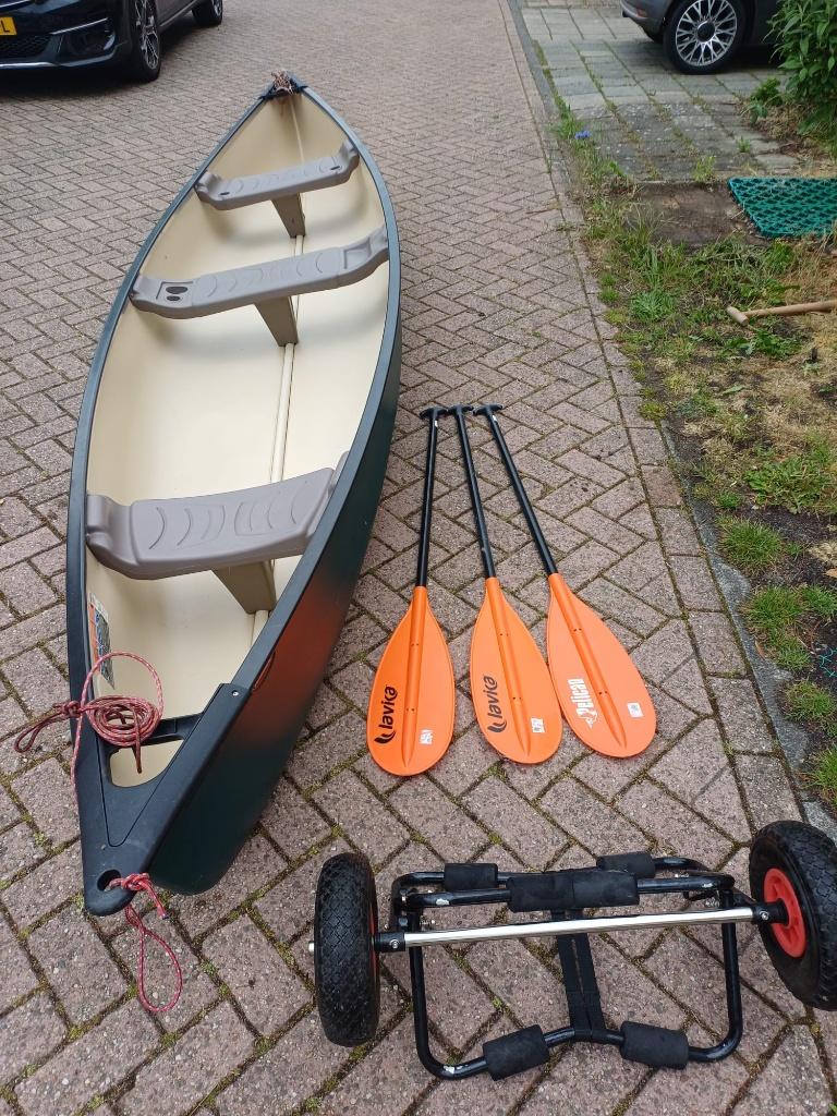 Canadese kano, Pelican, 475 cm lang, Ophalen, Zo goed als nieuw